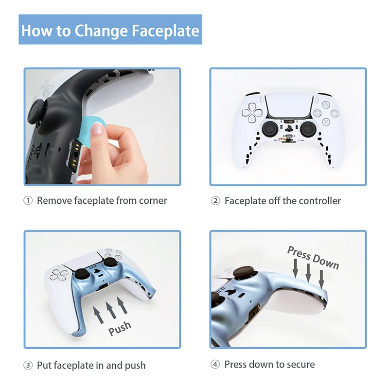 

5Pcs/Lot Handle Decorative Strip Cover Clamp Controller Decorative Cover Shell for PS5 Gamepad Control Games Accessories