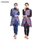 YONGSEN женский скромный исламский купальный костюм Мусульманский купальник с полным покрытием хиджаб Burkinis Islamic