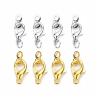 30pcslot metal alloy lobster clasps hooks with letter 8 ring end caps connectors for necklack bracelet jewelry 12x614x7mm