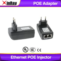 xinray high quality poe injector for cctv poe ip camera power over ethernet injector dc output poe ethernet adapter poeb48e