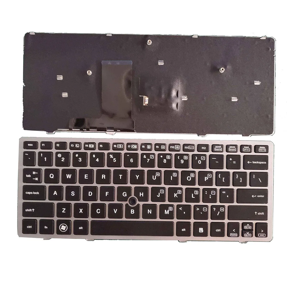 

New for EliteBook 2560 2560P 2570 2570P laptop keyboard with Gray border with Mouse pointer