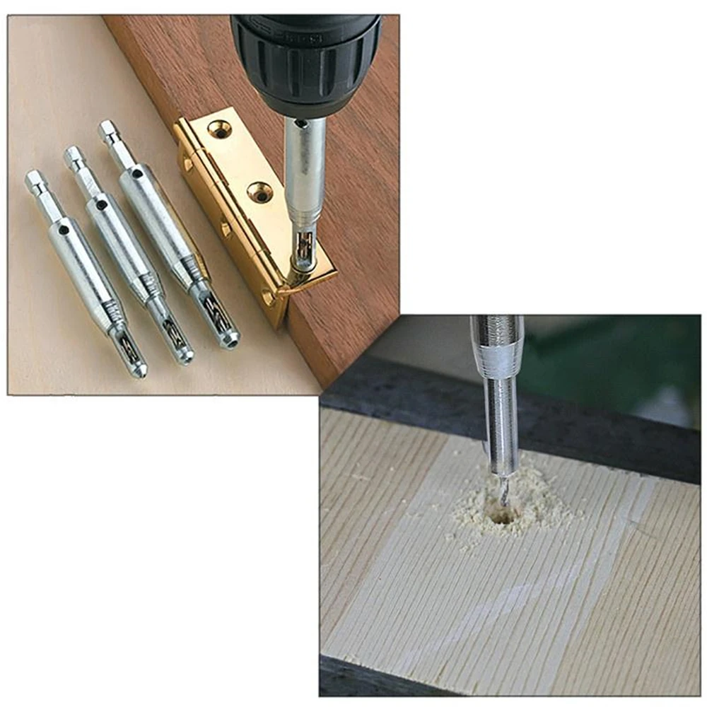 Набор самоцентрирующих Сверл из быстрорежущей стали 4 шт. для дверного шкафа 5/64