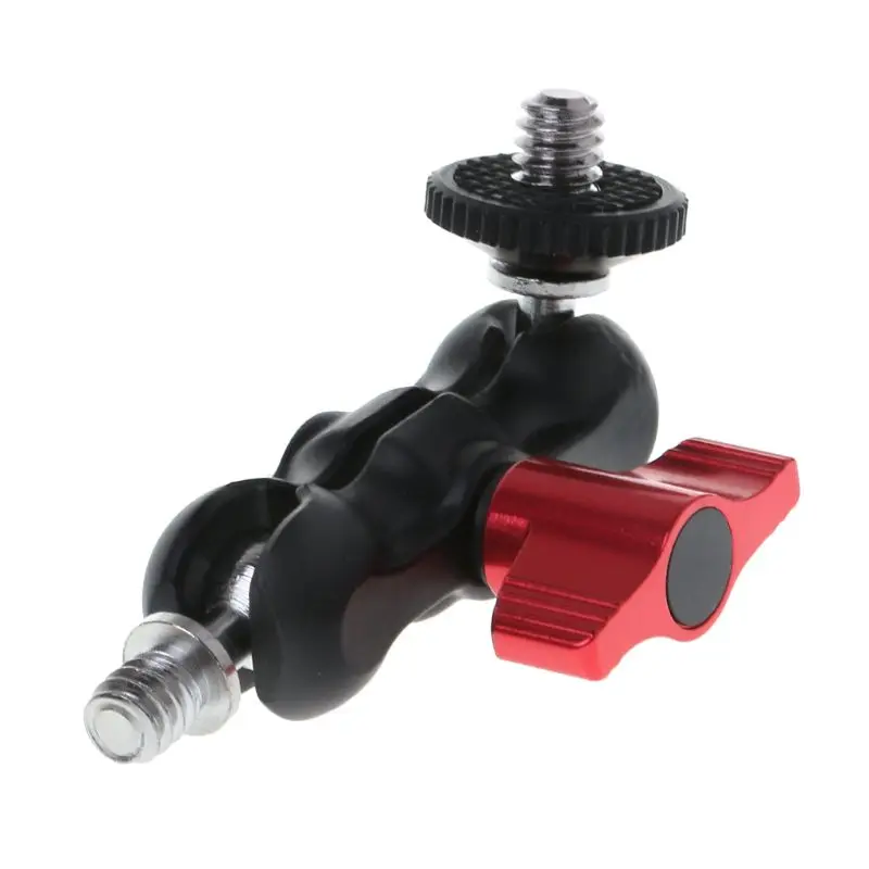 Double Ball Head Shoe Mount Adapter Magic Arm 1/4" Screw Portable GPS Phone LCD Monitor DV Video Light DSLR Camera | Электроника