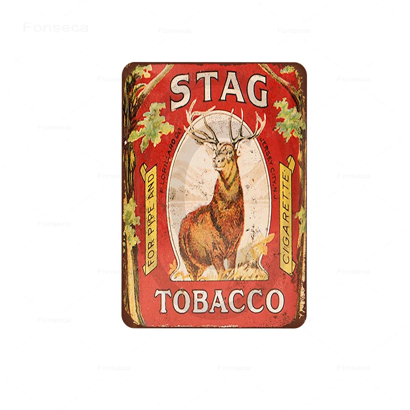 Милые животные оловянные знаки филе Тигр собака олень металлические таблички