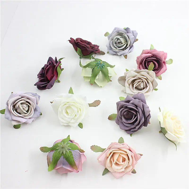 1 шт. искусственные розы цветок голова свадебная домашняя гирлянда украшение