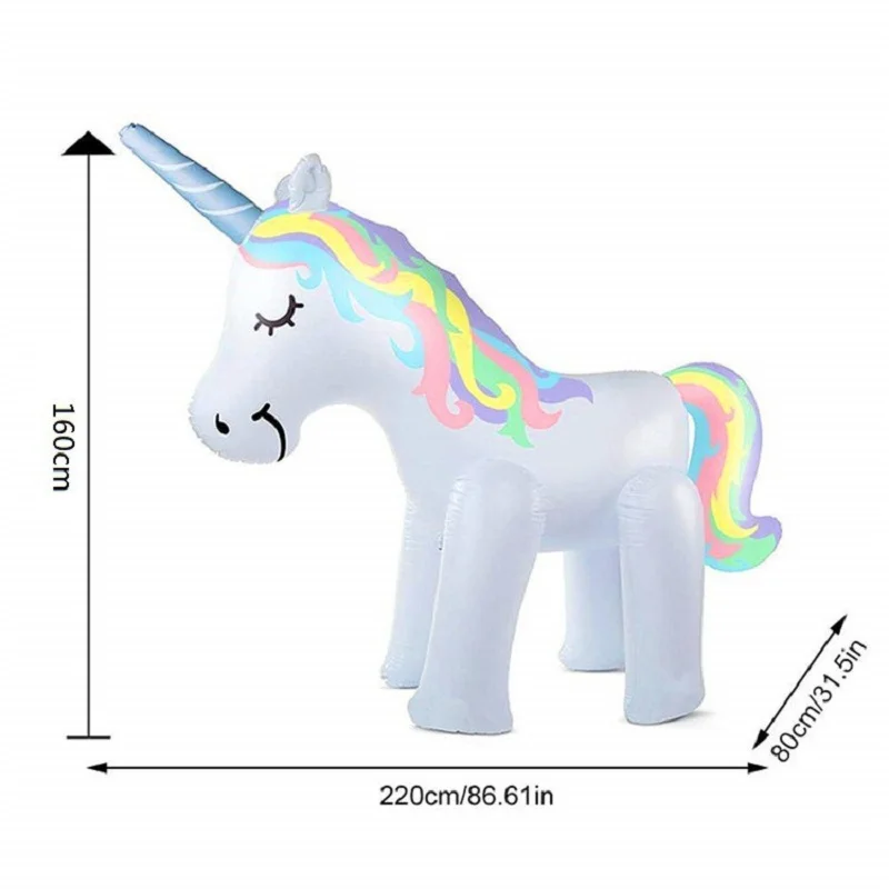 

Giant Inflatable Unicorn Water Spray Pool Toys Swimming Float Outdoor Fountain Beach Party Children's Summer Toys