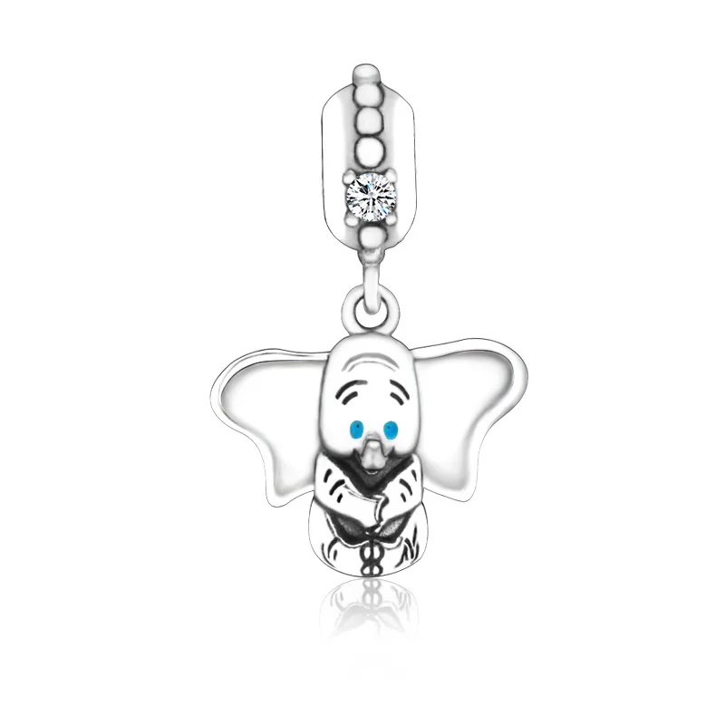 Классические серебряные бусины 925 пробы, подвески Dumbo, подходят для оригинальных браслетов Pandora, ожерелья для женщин, ювелирные изделия DIY