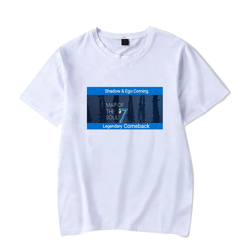 Модный женский альбом Kpop с картой души 7 дюймов коротким рукавом белая черная