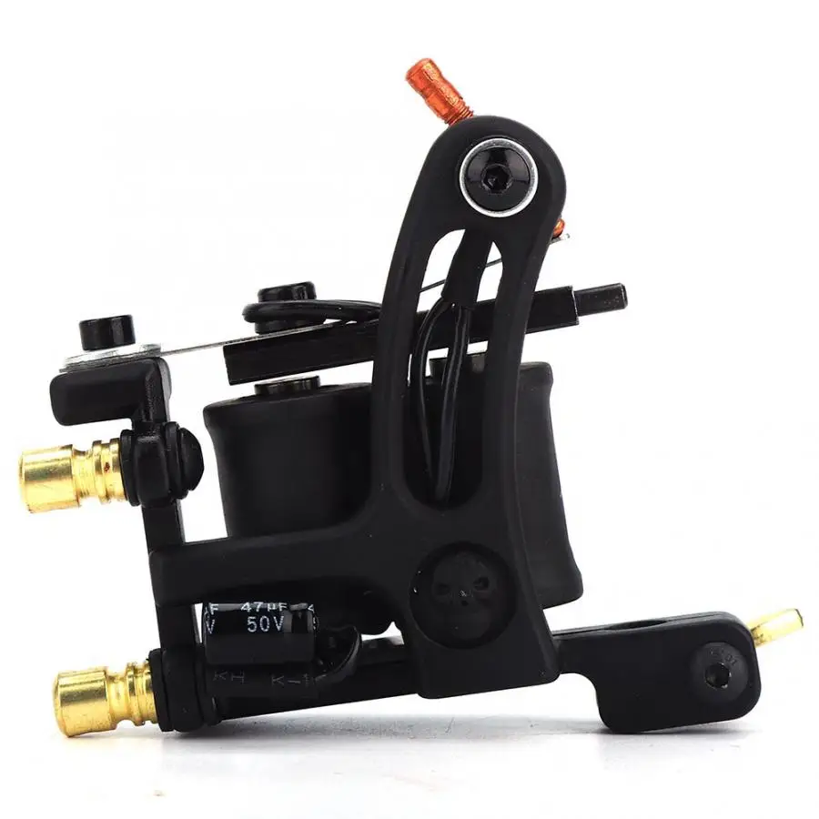10 Warps Coils Wire Unique Pattern Tattoo Machine Gun Alloy Red Accessories | Красота и здоровье
