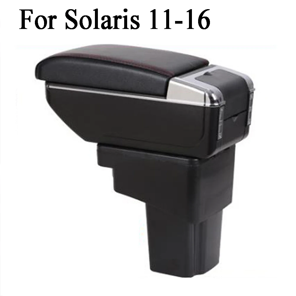 Подлокотник для Hyundai i10 Accent Solaris 2011 2016 2017 ELANTRA из искусственной кожи Storage 7 USB