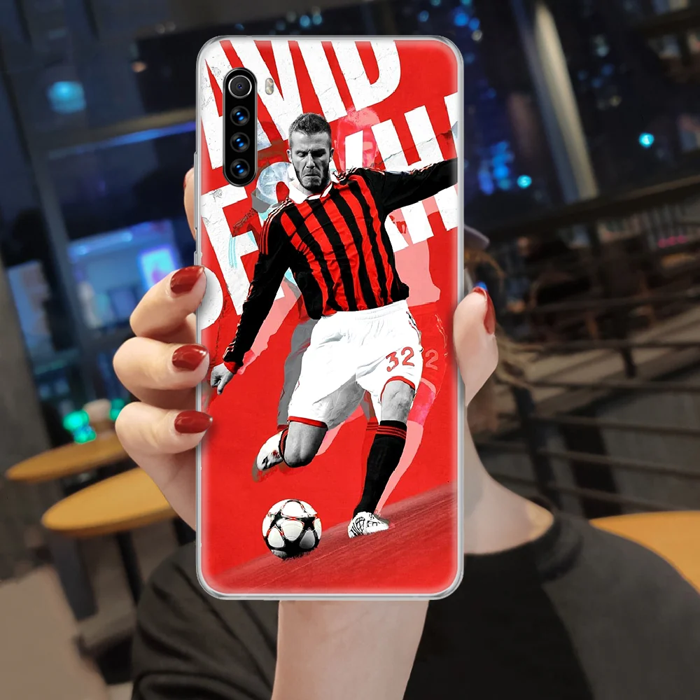 

David Beckham football soccer 7 Phone Case cover For XIAOMI Redmi Note 3 4 4X 5 6 7 8 9 Pro T S max transparent bumper luxury