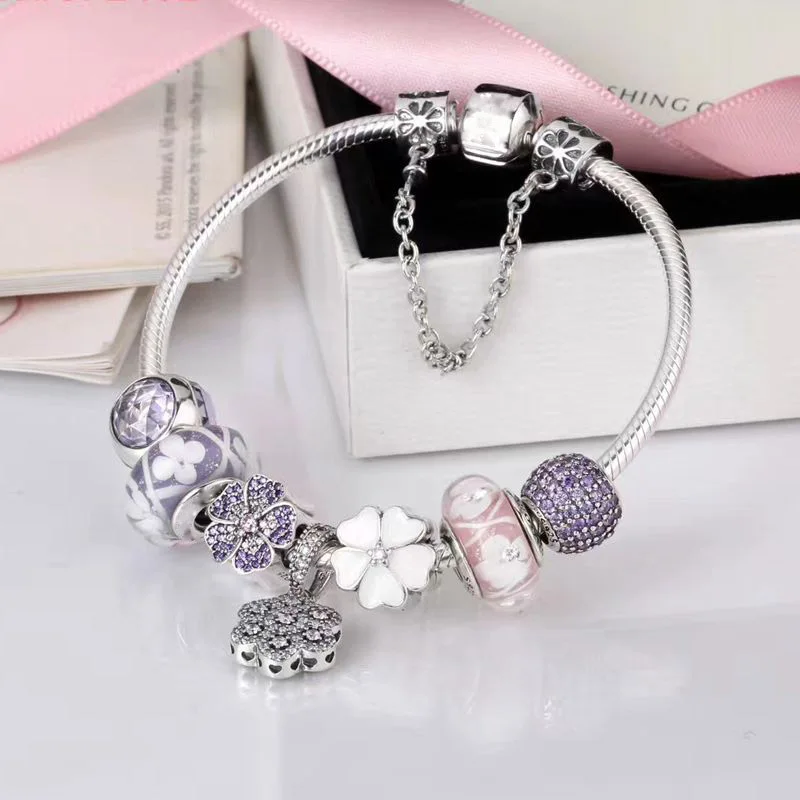 

LIDU 100%925 Pure Silver High Quality Fashionable Exquisite Snowflake Bracelet Manufacturers Wholesale