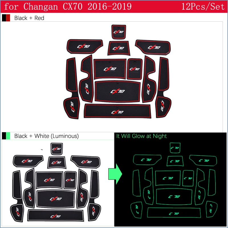 Противоскользящий резиновый подстаканник со слотом для ворот Changan CX70 2016 ~ 2019