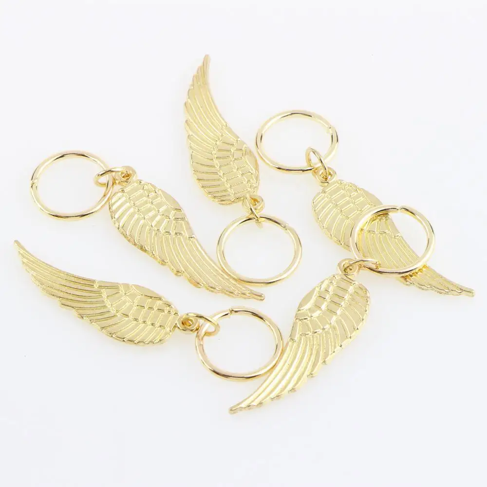 50 шт./пакет Золотое серебряное кольцо для волос оплетка дреды бусины манжеты