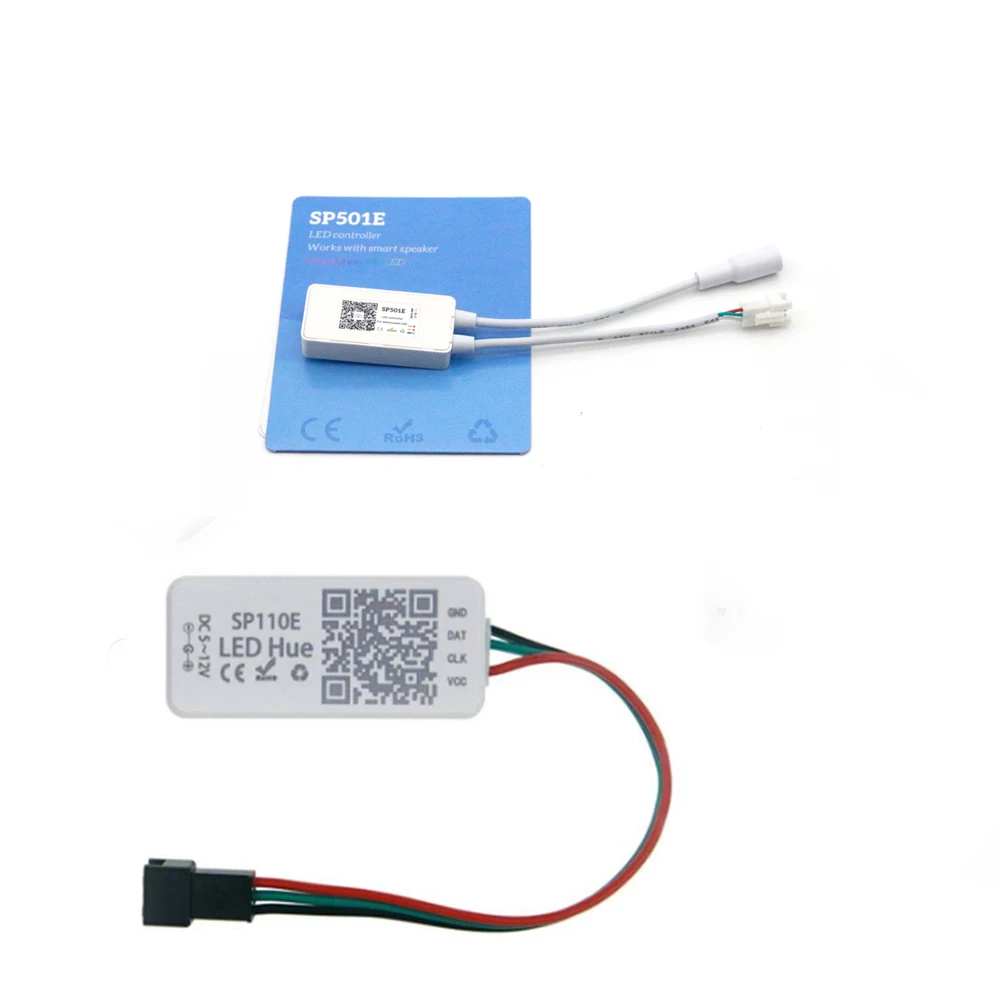 Светодиодный контроллер SP501E WIFI ler Amazon Alexa SP110E Bluetooth для адресной IC ленты WS2812bB SK6812
