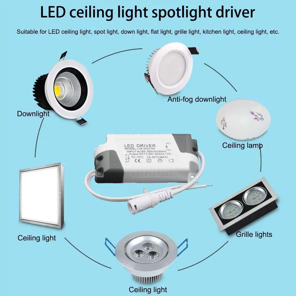 

LED Driver 12-18W Output DC36-68V 300mA Power Supply Input Lamp Panel Current AC85-265V Voltage For Led Constant Led Lamp D R0B5