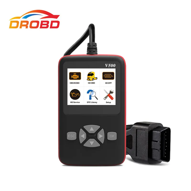 V500 OBD OBD2 диагностический сканер для автомобиля грузовика сверхмощный
