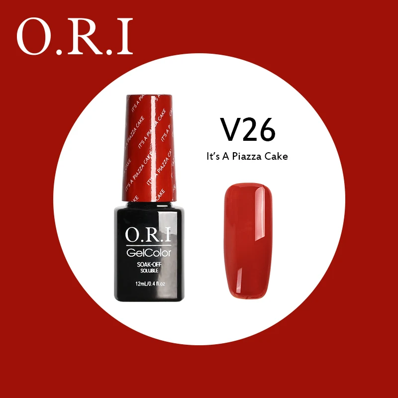 V26 O.R.I 1 шт. 12 мл УФ-гель для ногтей УФ гель для ногтей лак Гибридный впитывающий гель маникюрный лак Гель-лак Полупостоянный Гель-лак - Цвет: V26