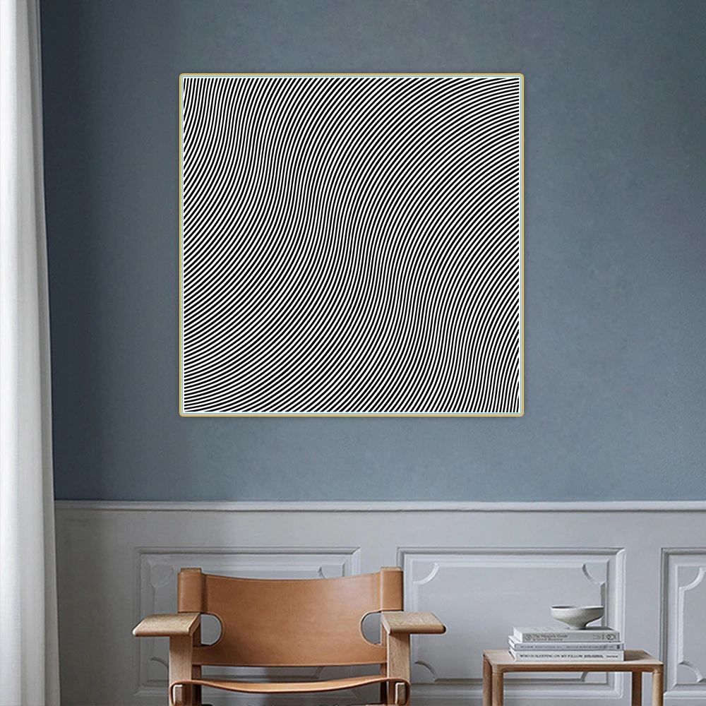 Citon Bridget Riley Безымянный Канвасное искусство, масляная живопись, постер, картина, декор для стены, украшение дома в гостиной.