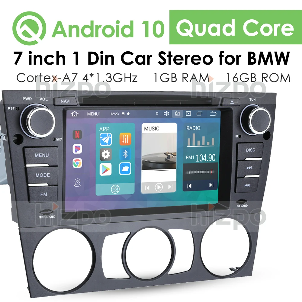 1Din Android 10 0 Автомобиль Радио DVD GPS для BMW 3 E90 E91 E92 E93 2006 2012 стерео Авто IPS USB WI FI 4G RDS 7