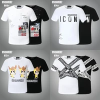 wholesale brand dsquared2 menwomen cotton t shirt slim fit shirts tops male in italy big m to xxxl free shipping