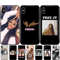black tpu case for iphone 5 5s se 6 6s 7 8 plus x 10 silicon cover for iphone xr xs 11 pro max case miami jt city girls period