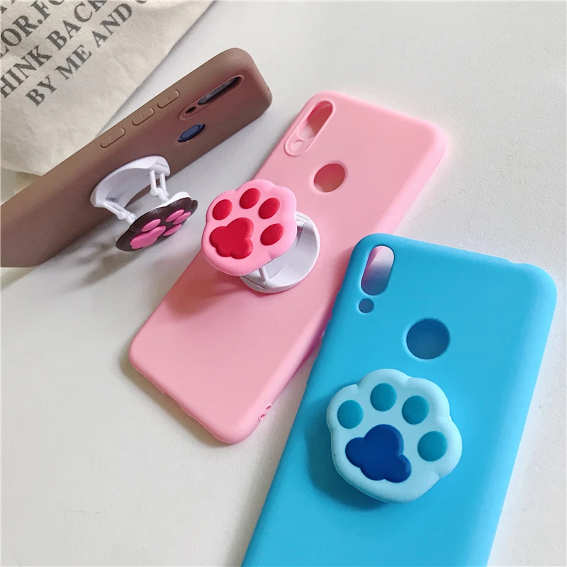 Candy Case Cat Dog Paw Holder Soft Cover For Xiaomi Redmi 3S 4A 4X 5 Plus 5A 6 Pro 6A 7 7A 8 8A 9 Power 9A 9AT 9i 9C NFC 9T Y3