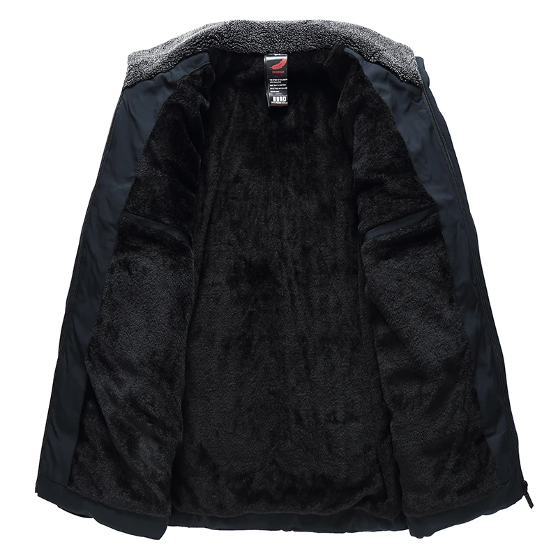 2021 Brand Men's Jacket Middle Aged Feather Cotton Thickened Warm Overcoat Solid Casual Down Coats Men Drop Ship