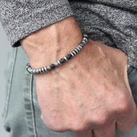 men bracelet sets trendy handmade classic strand stone beaded bracelet for men jewelry
