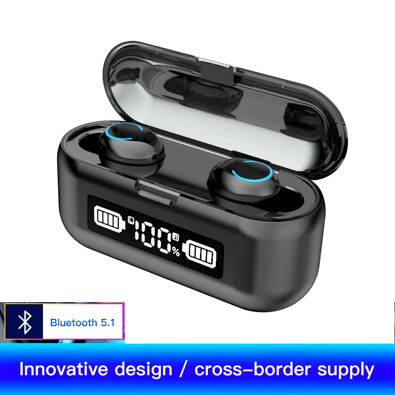 Беспроводные наушники с поддержкой Bluetooth 5 1 и зарядным устройством на 2200 мА ·