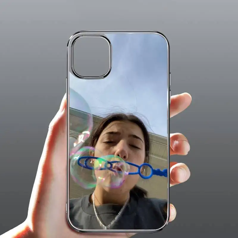

charli damelio girl beauty sexy Phone Case Transparent for iPhone Samsung 11 12 6 7 8 9 30 Pro X Max XR Plus lite