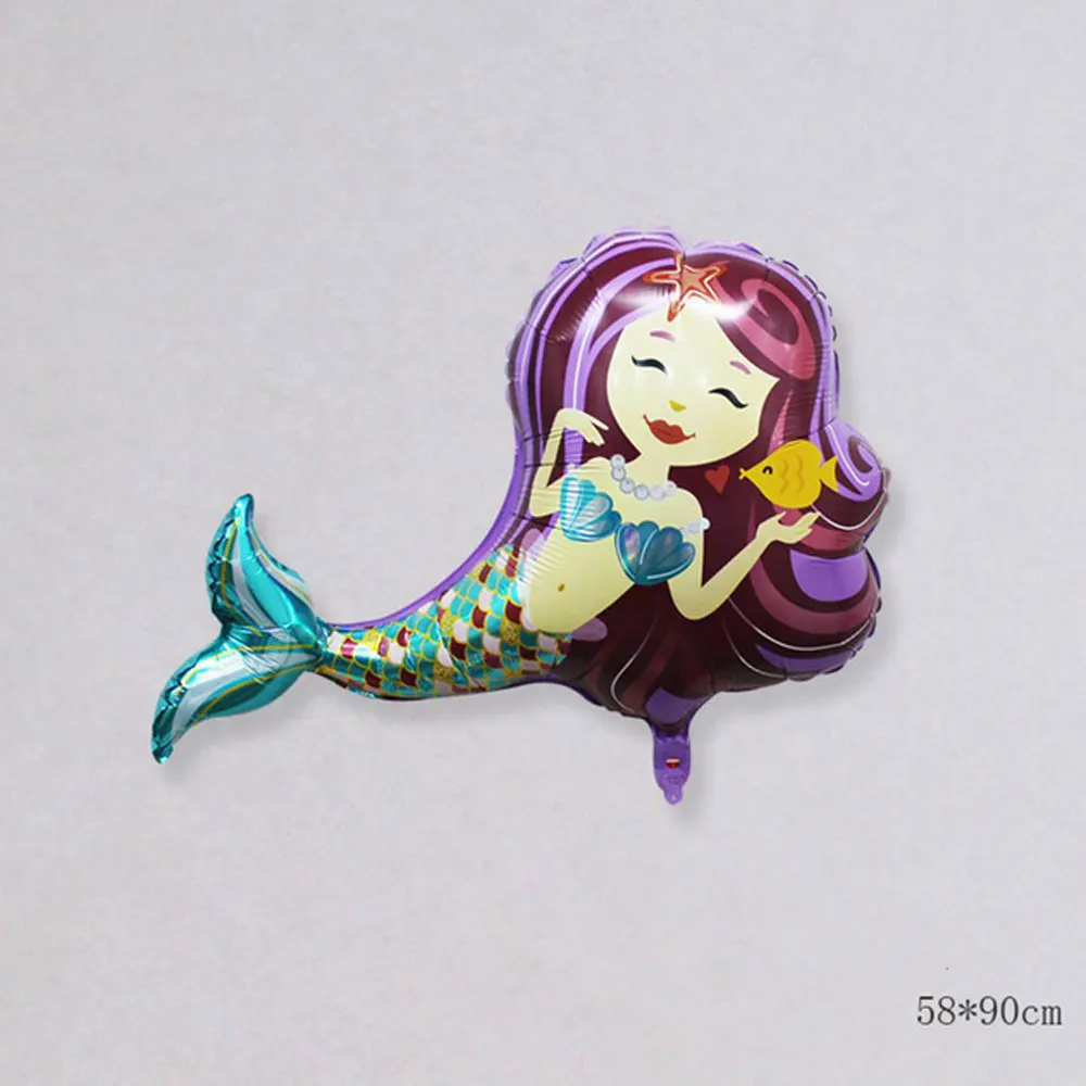 Mermaid Foil Balloon Princess Birthday Ballon Decoration Anniversaire Wedding Ball Inflatable Toys Baby Shower Party Supplies | Дом и сад