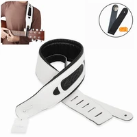 adjustable leather guitar strap padded guitar belt with 1pc guitar strap button for electric acoustic bass guitar strap