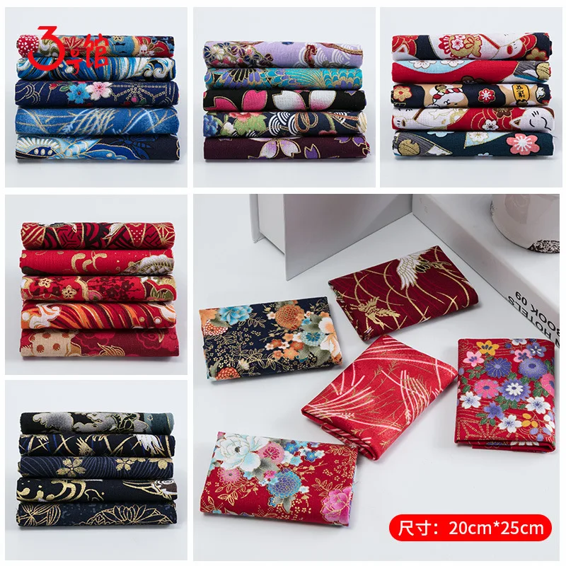 

20x25cm Apparel Cotton Sequin Fabric Printed Cloth Sewing Quilting Fabrics for Patchwork Needlework DIY Handmade Accessories