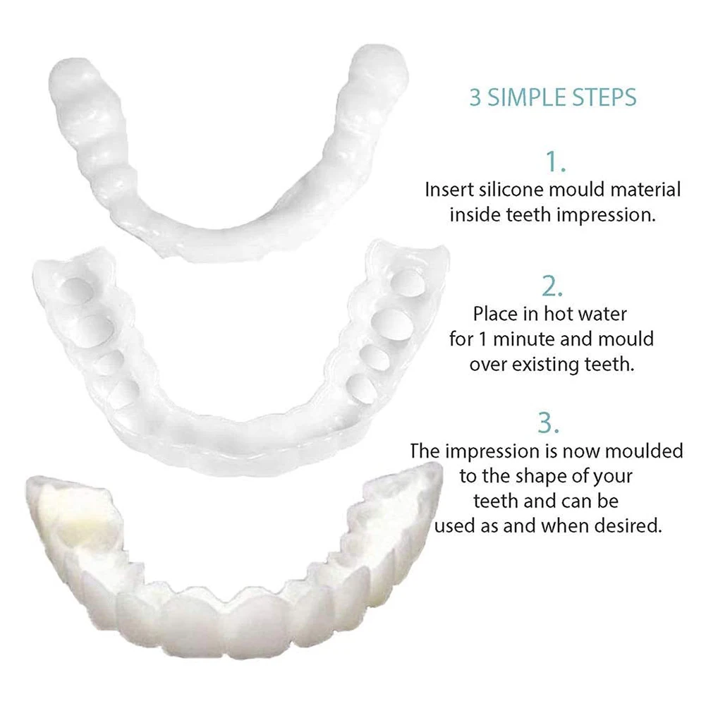 Зубы Perfect Smile Виниры Отбеливающие зубные протезы Временные накладные зубы Крышка