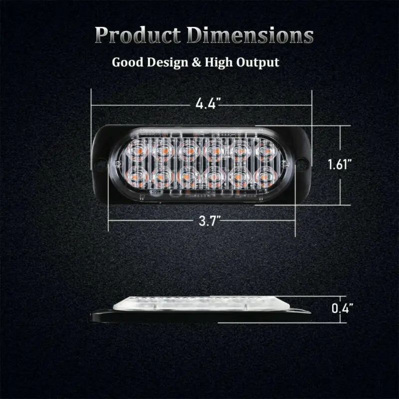 Запасная вспышка стробоскоп для автомобиля светильник 4 шт/комплект 12