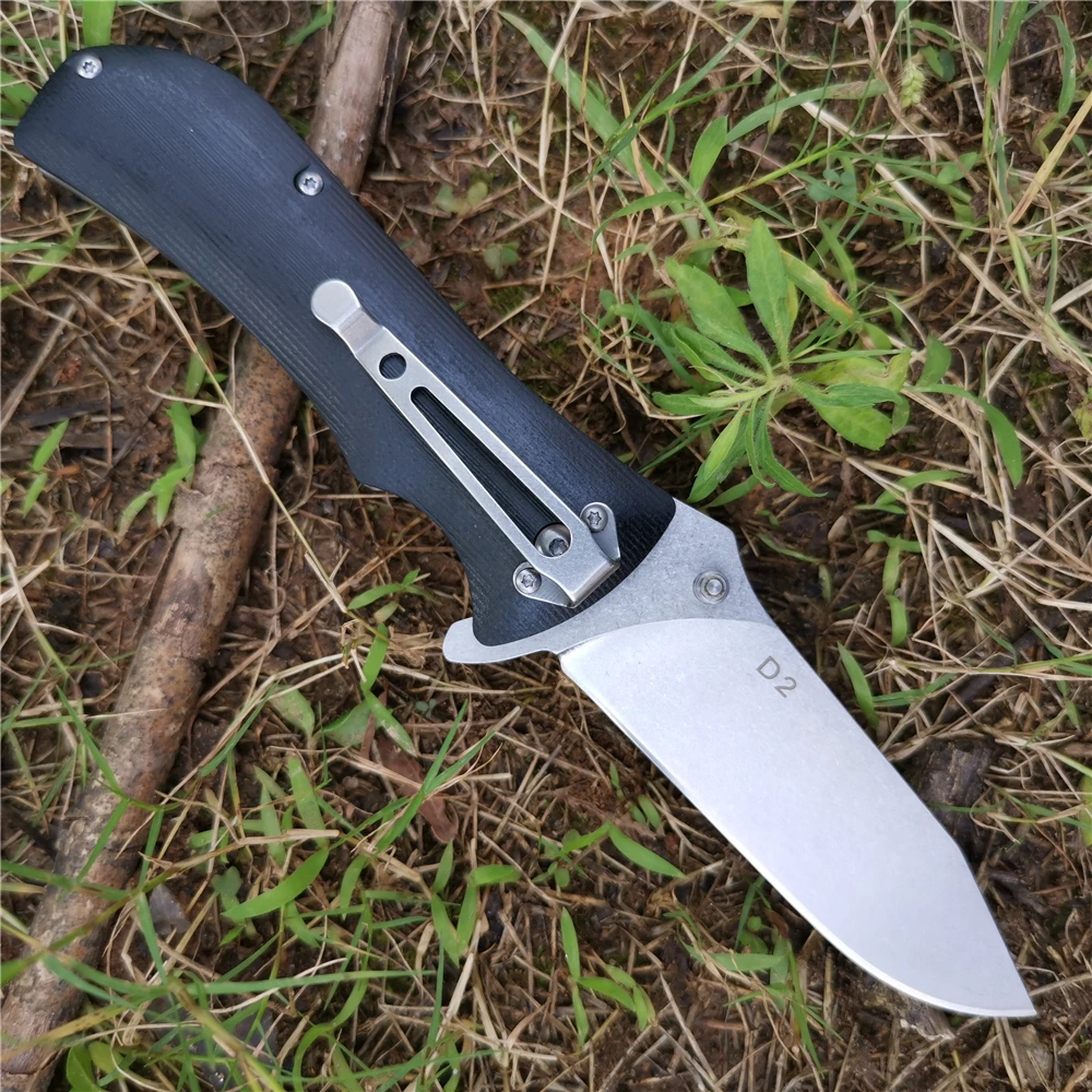 D2 лезвие G10 Ручка Складной тактический охотничий инструмент для повседневного