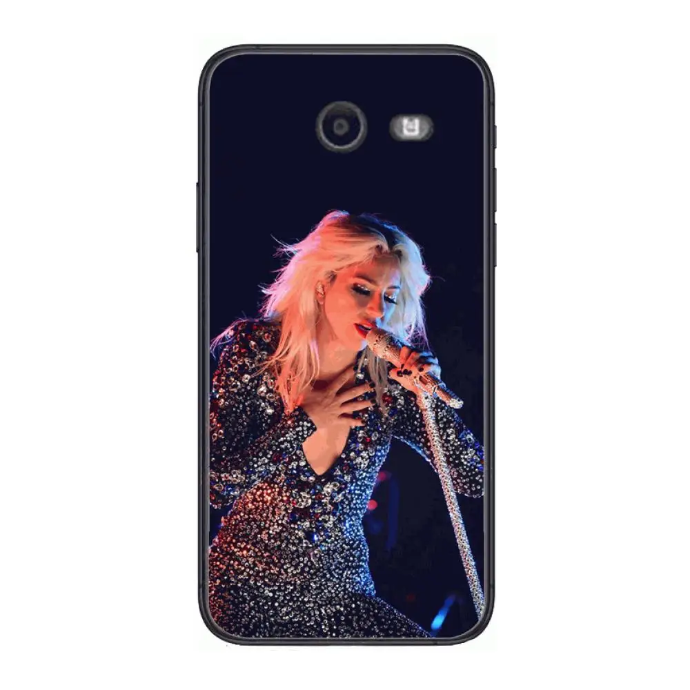 

L-Lady Gaga style Phone Case Hull For Samsung Galaxy J 4 3 5 6 7 8 EU 2018 Plus 2017 Black Shell Art Cell Cover TPU