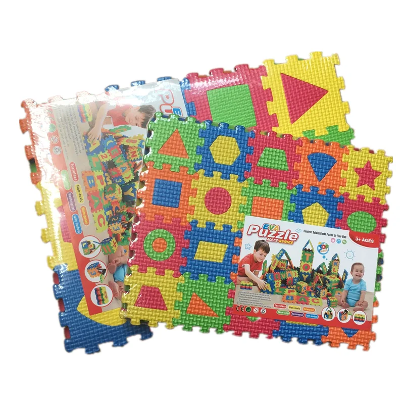 36Pcs/Set 9*9cm Soft EVA Foam Geometrical Shape Play Mats Toys Baby Puzzle Jigsaw Play Mat Educational Toys Kids Boy Girl ZLL