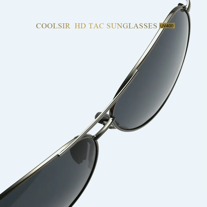 Мужские солнцезащитные очки Новинка поляризационные зеркальные темные лягушки