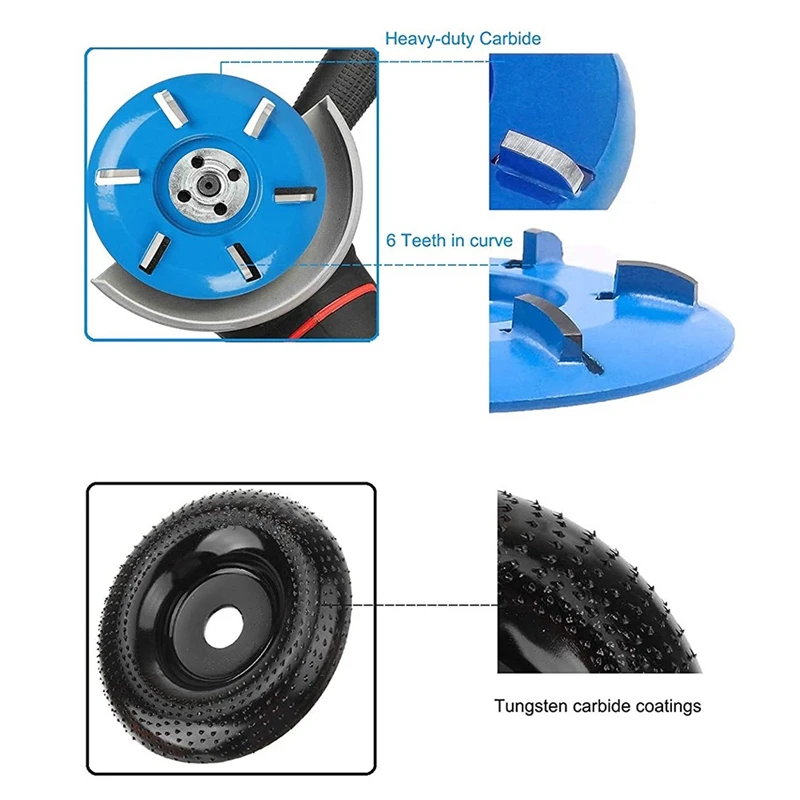 Wood Carving Disc Set 5/8 Inch(16Mm) Bore Angle Grinder And |