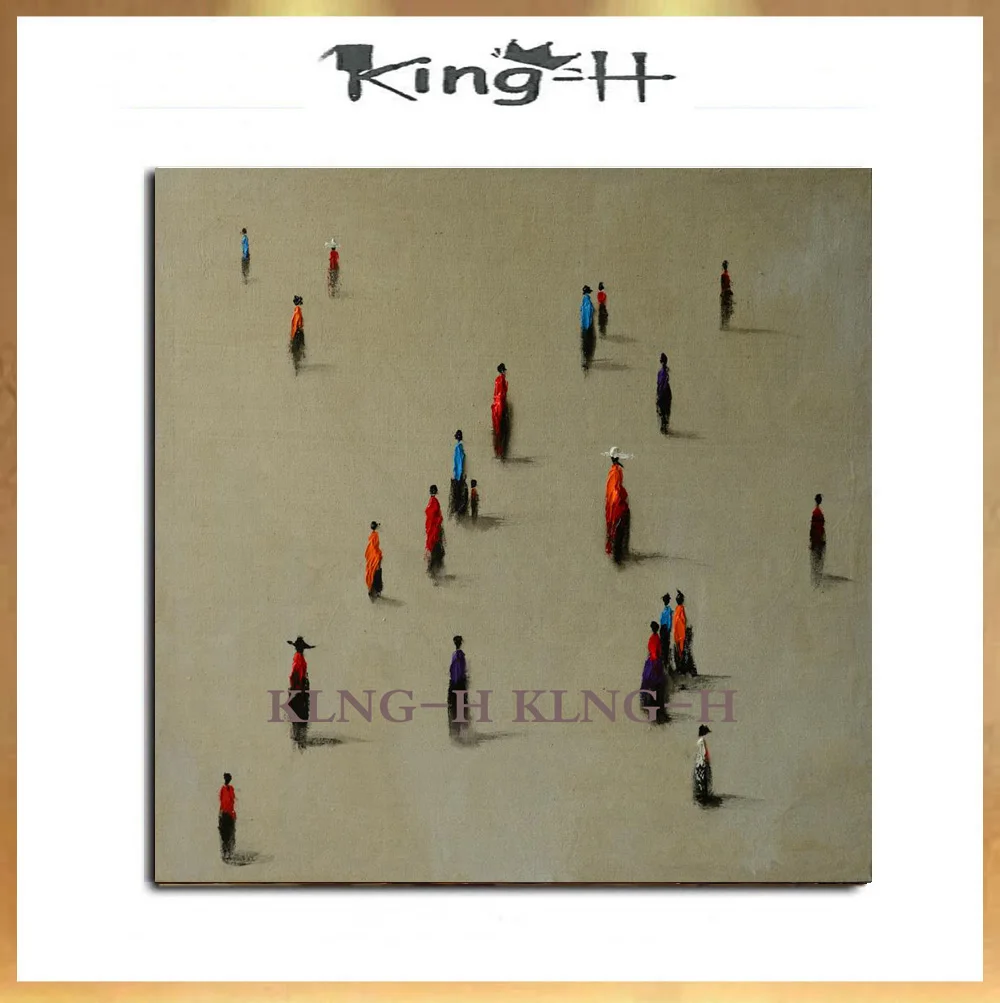 Картины с рисунком ручной росписи множества небольших оригинальных абстрактных