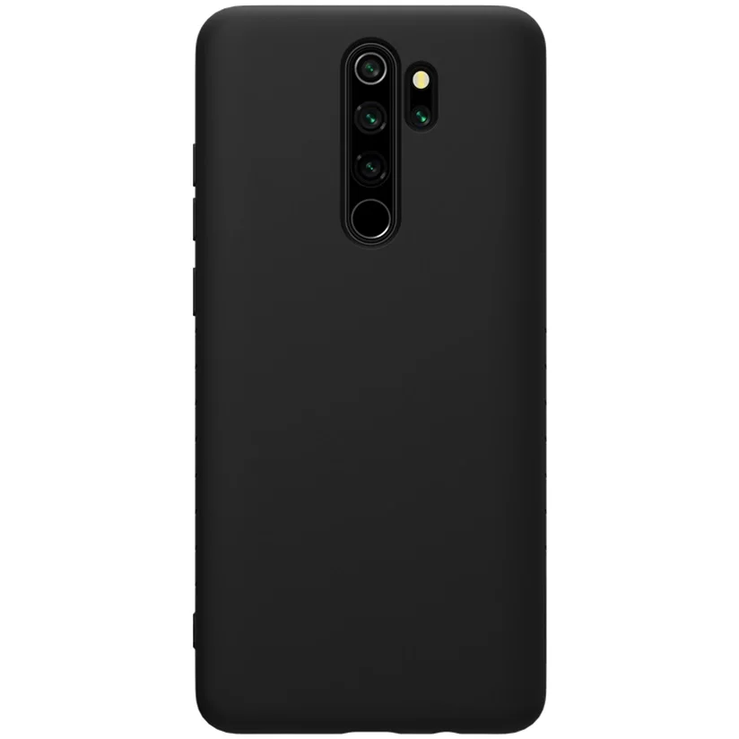 Чехол NILLKIN для Xiaomi Redmi Note 8 Pro, резиновый защитный чехол, задняя крышка из микрофибры для Redmi Note8 global - Color: Black