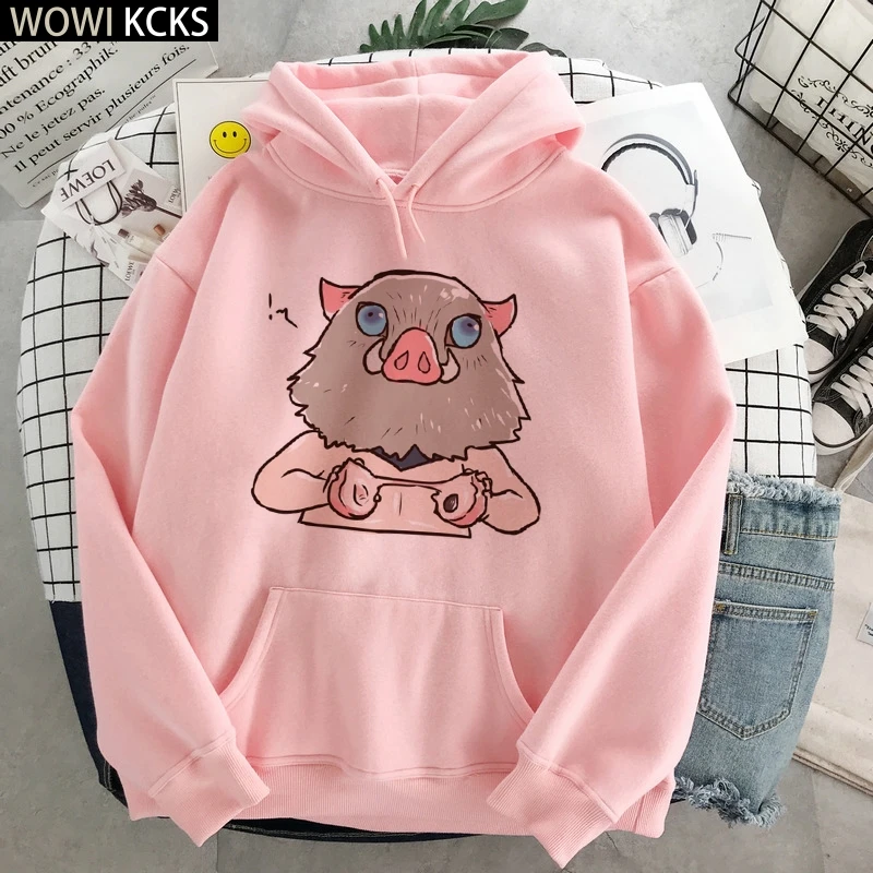 

Winter Kimetsu No Yaiba Sweatshirt Hoodies Plus Size Women Long Sleeve Clothing Demon Slayer Pullover Demon Blade Streetwear