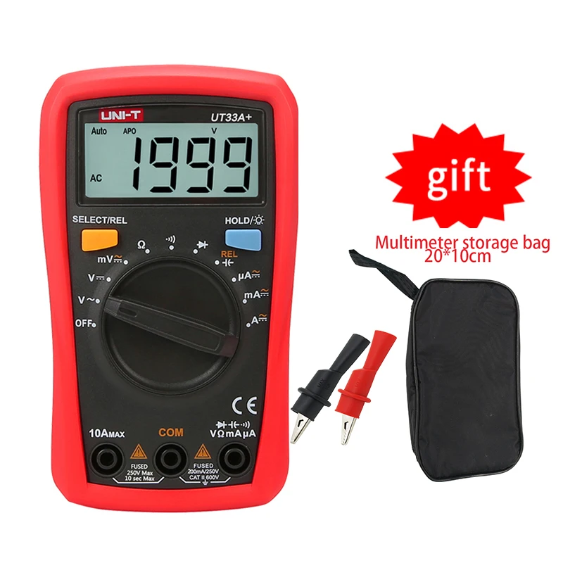 UNI T UT33A + UT33B UT33C UT33D пальмовый цифровой мультиметр с емкостью/NCV/Диодный