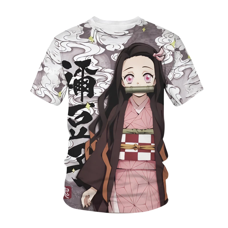 

New Men's and Women's T-shirts Demon Slayer Kimetsu No Yaiba 3D Printing Streetwear Fashion Anime Harajuku T-shirts Hip Hop Shor