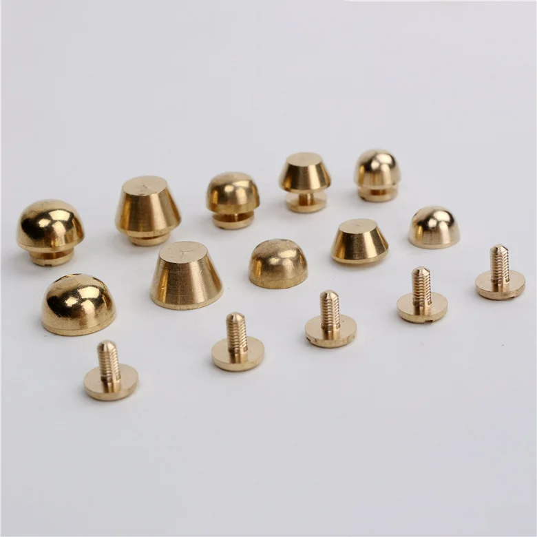 5 шт. однотонная латунная Сумочка декоративная металлическая заклепка с круглой