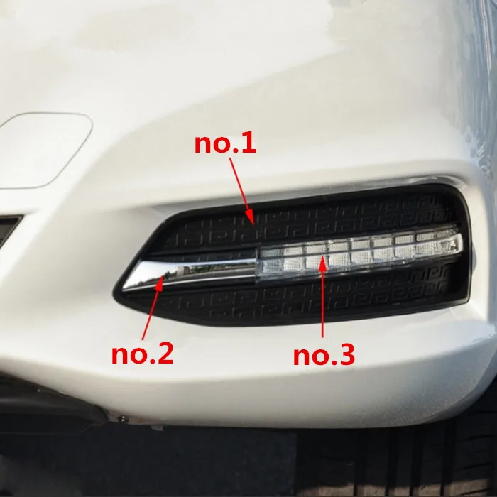 Дневные ходовые огни противотуманные фары крышка из АБС пластика хромированная