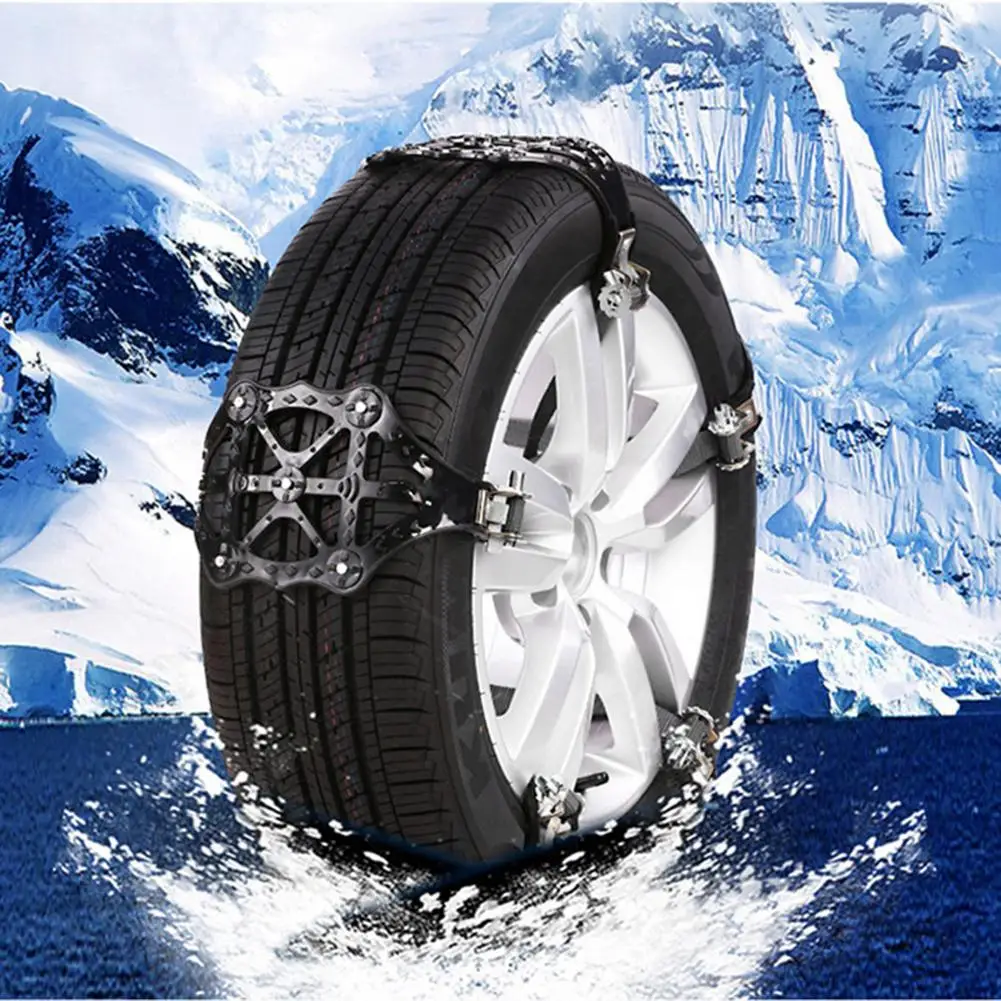 1pc Universal Car Wheel/Snow Chains | Snow Ice Belt For Cars Vans Anti-skid Easy To Install Durable Auto Wheel TPU Автомобили и