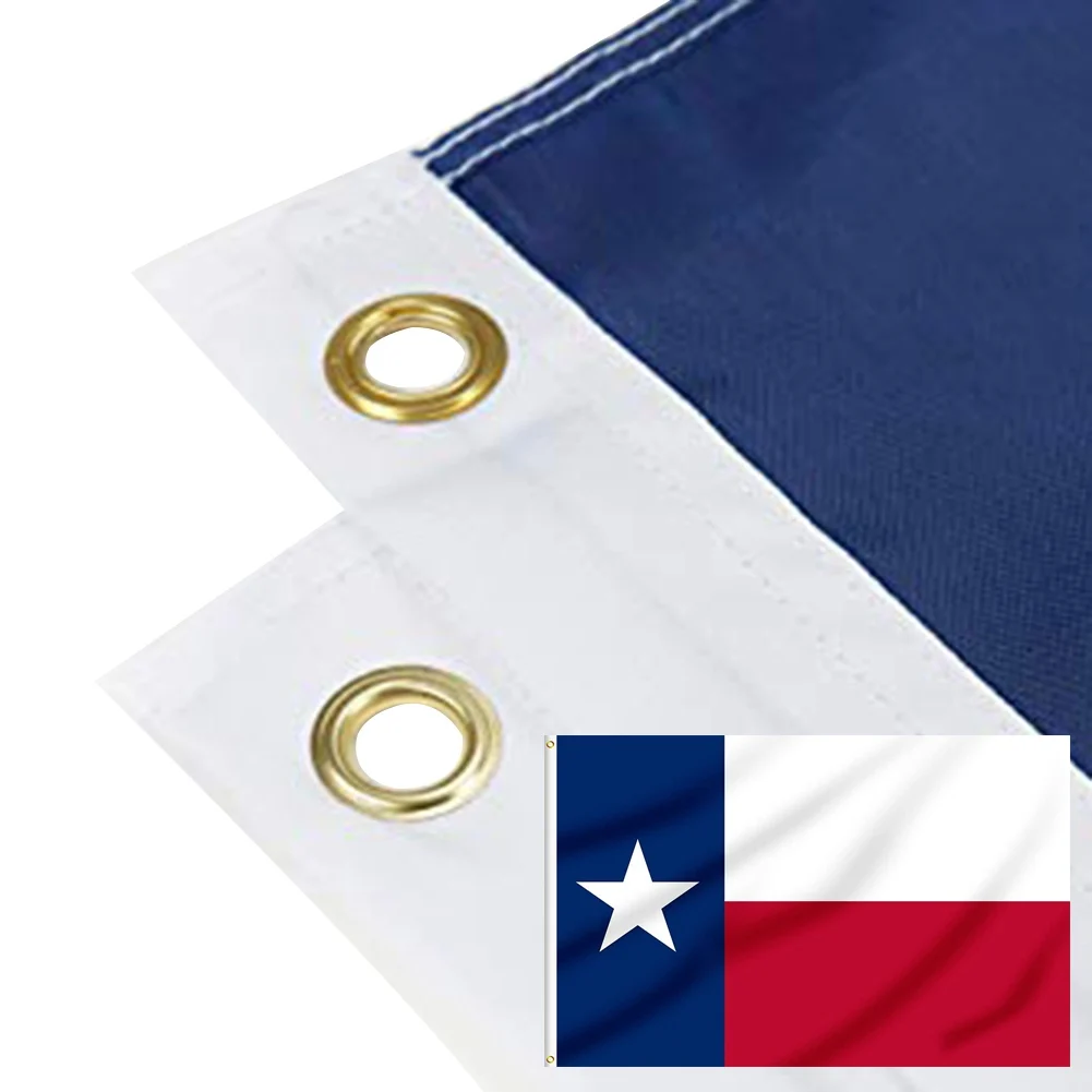 

Brass Buttonholes And 4-pin Hemmed American Flag Embroidered And Sewn Heavyweight 100D Polyester Logo In Bright Colors